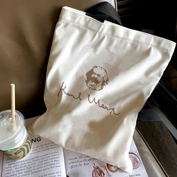 中央編譯出版社帆布包女2025年新款帶拉鏈 馬克思大學生上課春夏