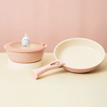 NEOFLAM Midas Plus 陶瓷塗層2鍋4件組-小兔款