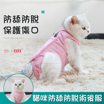 貓咪防舔防脫術後服 寵物結紮 貓咪防舔 母貓斷奶 手術護理服 寵物術後服 寵物防舔 貓術後服
