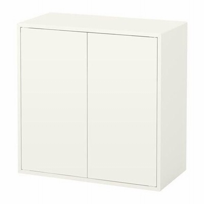EKET エーケト キャビネット 扉2/棚板1付き - ホワイト 70x35x70 cm 803.339.53