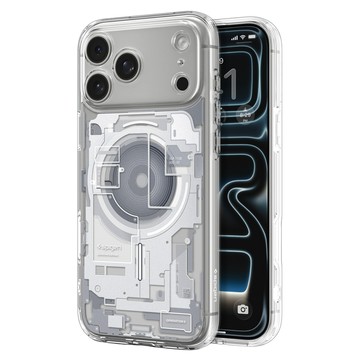 Spigen Ultra Hybrid MagFit-磁吸防摔保護殼 ACS12126  透視結構 + 白色  iPhone 18 Pro Max/17 Pro Max