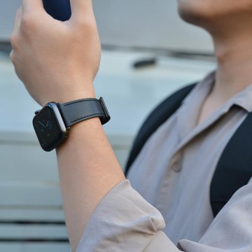 Apple Watch 皮革錶帶 42/44mm - 黑色、藍色、棕色 42/44mm - 藍色
