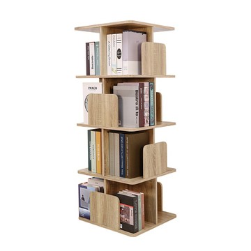 BuyJM BuyJM台灣製低甲醛360度旋轉四層書櫃寬48x高129公分/書架/置物架/展示架/收納櫃/雜誌架
