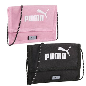 PUMA Phase 黑/粉 兩色任選 運動皮夾 尼龍材質 魔鬼氈 中性 頸掛小袋 09071132/09071101