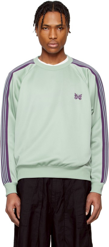Needles 绿色 Track Crew Neck 套头衫
