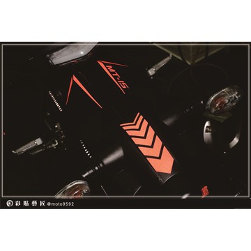 彩貼藝匠 2019 MT-15 後土除拉線（A款）3M反光貼紙 ORACAL螢光貼 拉線設計 裝飾 機車貼紙 車膜