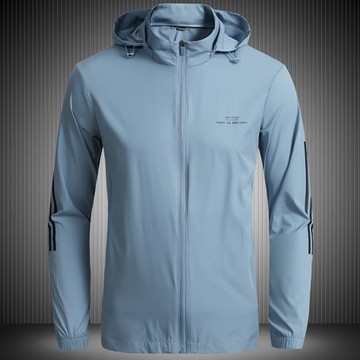 加肥加大碼冰絲外套男運動胖子寬松防曬服肥佬夏季皮膚衣薄款夾克