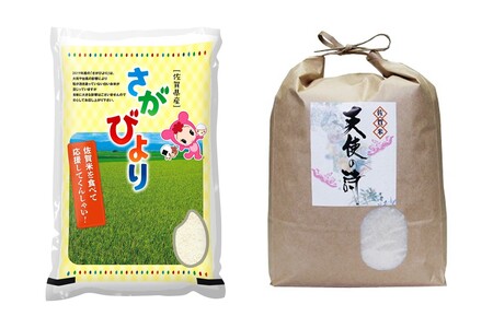 令和5年産 お米 さがびより 4.5kg×2と天使の詩4.5kg×2セット (H040117)