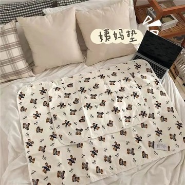 姨媽墊 可愛小熊姨媽墊女生宿捨床墊月經墊可洗生理期防漏隔尿經期小床墊 NBJG