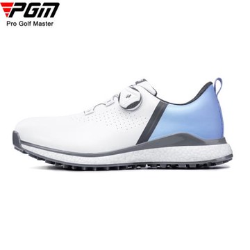 新款PGM高爾夫球鞋男士爆米花軟底 防水防滑旋鈕扣運動鞋漸變色