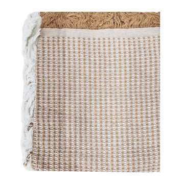 HOOM 編織奶茶桌布  90 x 90cm  奶茶鬆餅格  1個