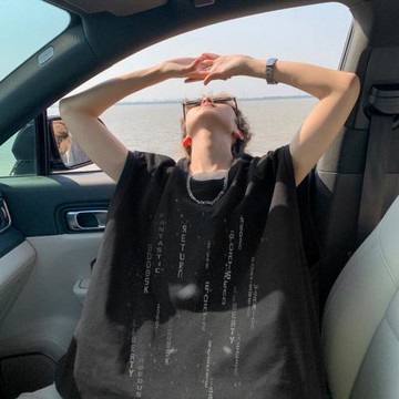 夏季冰絲涼感背心男港風ins坎肩寬松運動無袖T恤青少年體恤衫潮流