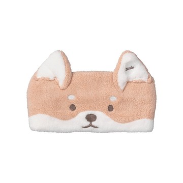 動物造型超細纖維髮帶(兩款可選) 柴犬棕