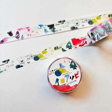 色彩遊戲／muu醬 15mm × 7m 和紙膠帶