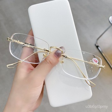 👓近視眼鏡👓【3303】新款無框眼鏡框男女款 無框切邊平光鏡 百搭眼鏡 個性時尚眼鏡 無度數眼鏡 拍照眼鏡