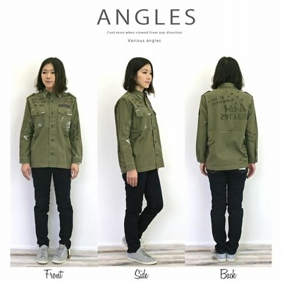 イクン　タグ付Johnbull　ジョンブル　バックサテンミリタリーシャツ ジョンブル レディース Johnbull バックサテン 手書き