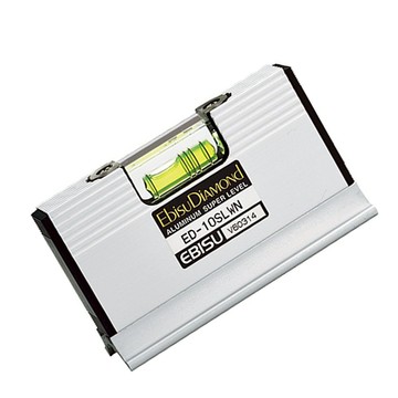 【日本EBISU】排水流向水平尺 100mm (無磁-圓弧底座)