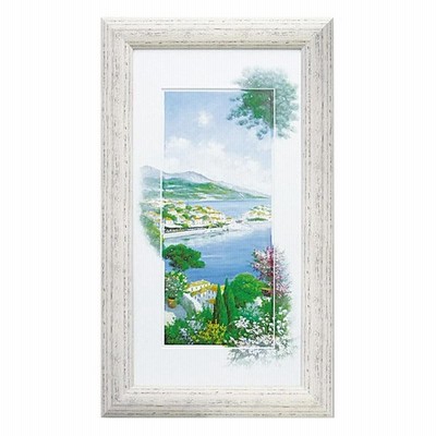 ユーパワー ピーター モッツ ア ビュー オーバー ザ ベイ Pm さわやか おしゃれ 海 上品 アート 風景画 白フレーム 絵 縦長 インテリア 額 壁掛け 通販 Lineポイント最大get Lineショッピング