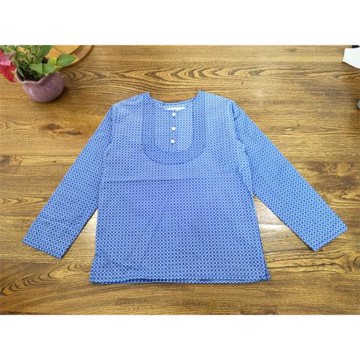 清貨 英國童裝外貿出口純棉兒童男女童淺藍色男女童薄棉襯衣襯衫