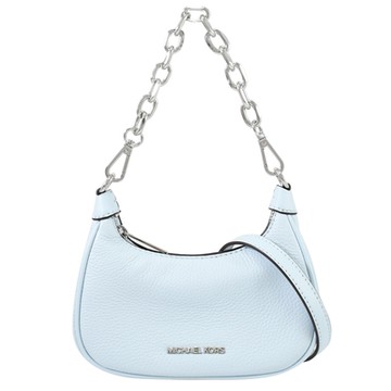 MICHAEL KORS CORA 經典荔枝皮革手提斜背兩用牛角包(天藍)