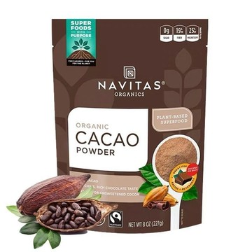 匠心品質 👏美國進口NAVITAS原生可可粉無添加糖低脂生酮Navitas生可可粉227g