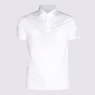 Malo White Cotton Polo Shirt