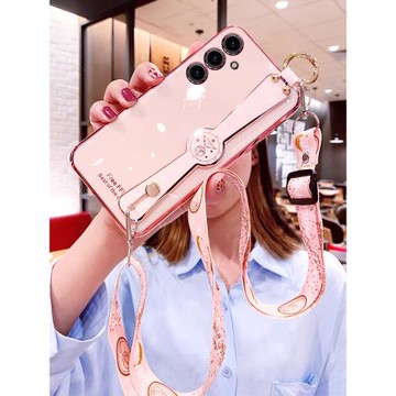 適用三星A55手機殼A55 5G版腕帶保護A5560硅膠套galaxy斜挎掛繩samsung全包防摔軟殼galaxya女a555g新款samsu