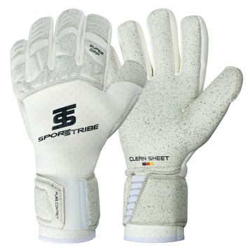 SPORTSTRIBE Clean Sheet 守門員手套 白色 1組 8號 (85~90cm)