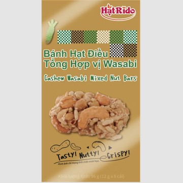 [憶霖] 好瑞多 山葵風味腰果酥 -  山葵風味 (12g*8入/盒)-好瑞多 山葵風味腰果酥