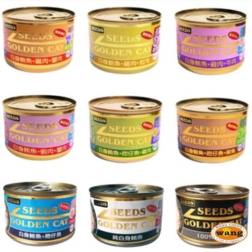 SEEDS 惜時 聖萊西 Golden Cat健康機能特級金貓罐【24罐】170g 大小金罐 貓罐頭=白喵=