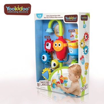 Yookidoo 以色列 洗澡/ 戲水玩具 - 捉迷藏水龍頭齒輪套組