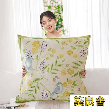 抱枕 靠枕 大抱枕套 清新田園美式客廳沙發抱枕可拆洗印花靠墊床頭枕套不含芯輕奢高端