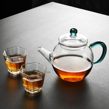 舊望格玻璃家用功夫茶具套裝簡約輕奢茶盤泡茶壺小型辦公室喝茶杯
