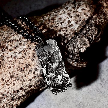 【MF select】執念 軍牌項鍊 暗黑系 個性項鍊 骷髏頭項鍊 個性飾品 雙面圖案 項鍊