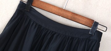 夏裝女通勤A字裙中裙純色半身裙子有內襯拉鏈時尚潮