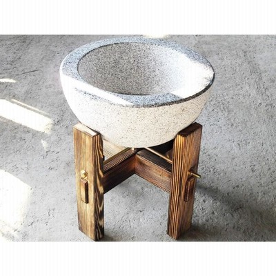 送料無料】餅つき用石臼（石臼のみ）3升白御影/花崗岩石/石うす【代引