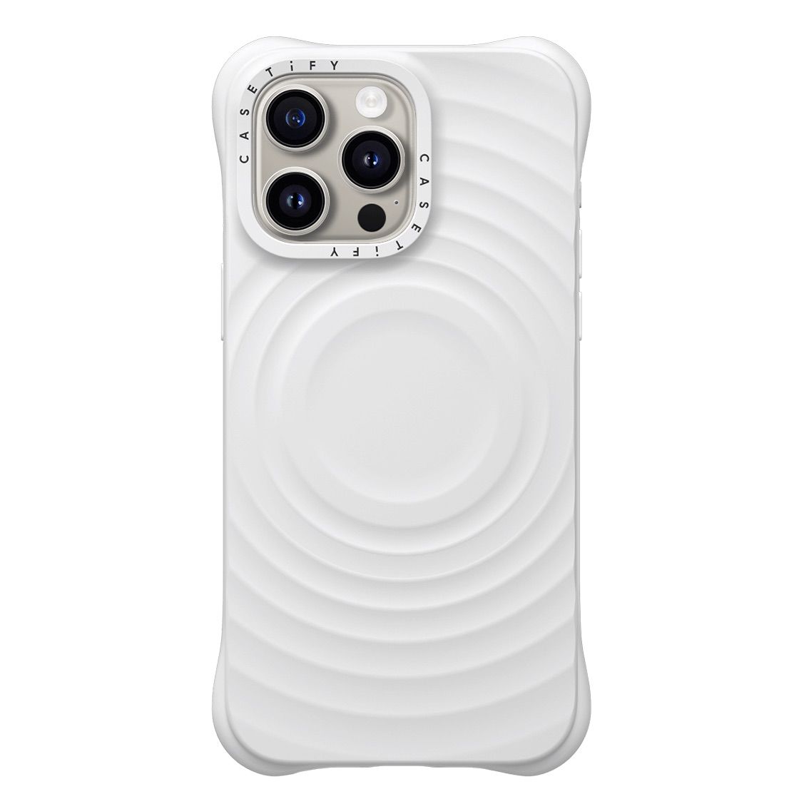 CASETiFY iPhone 15 Pro Max Case White Ripple Case iPhone 15 Pro