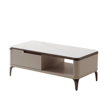 【MUNA家居】1028型4尺玻璃大茶几/抽屜緩衝滑軌