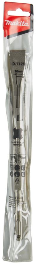 MAKITA 牧田 D-71261 四溝 扁鑿 冷鑿 20mm*230mm 免出力電鑽用平鑿 免出力電鑽 鑽尾
