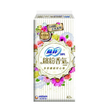 蘇菲  繽紛香氣沐浴清新護墊40片【德芳保健藥妝】