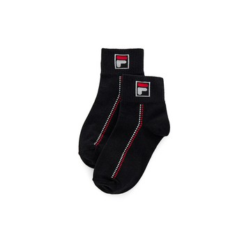FILA 基本款棉質短襪-黑色 SCA-1002-BK