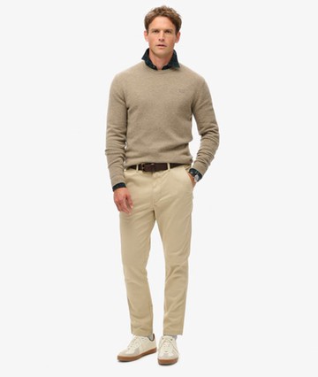 Superdry Men's International Chino Pants Cream Size: 32/34