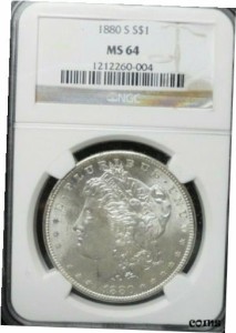 アンティークコイン コイン 金貨 銀貨 Morgan Dollar NGC MS64 1880-S