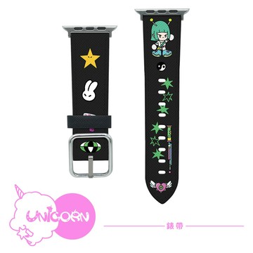 【Shadoowww x Unicorn聯名限量】Apple Watch皮革錶帶 S1~11代 替換錶帶 iWatch 手錶帶