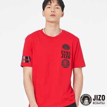 地藏小王 BLUE WAY – 地藏當街運動機能十字繡短TEE(紅)