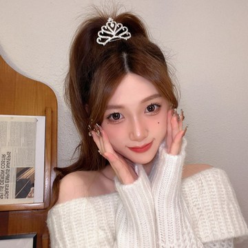 桃園出貨✨皇冠頭飾女插梳水鑽王冠髮卡2026新款小女孩生日演出髮夾髮飾