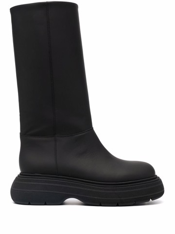 GIABORGHINI - Marte leather boots - women - Leather/Leather/Rubber - 38.5 - Black
