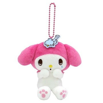 小禮堂 【限購排單不保單】Sanrio 三麗鷗 美樂蒂 絨毛玩偶吊飾 (粉帽垂耳小鳥 變裝50週年)