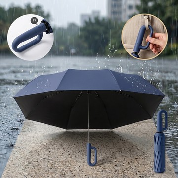 ❤️台灣現貨【 環扣自動晴雨兩用傘】 環扣傘 晴雨兩用傘 防曬抗UV 防風雨傘 勾勾傘 自動傘 折疊雨傘 黑膠傘 481