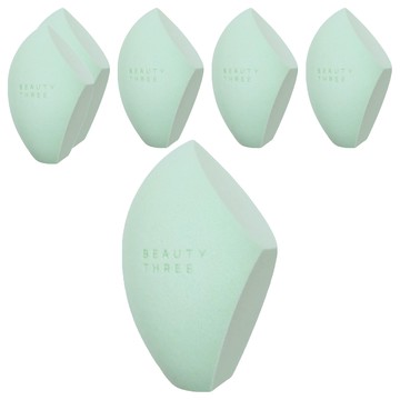 BEAUTY THREE 永和三美人 台灣公司貨 青芽美妝蛋 蛋形三切  6件  綠色